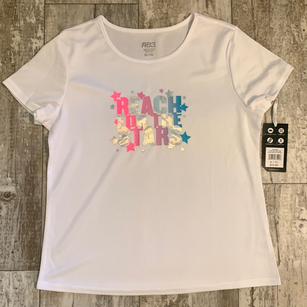 RB3 reach for the starts girls activewear top